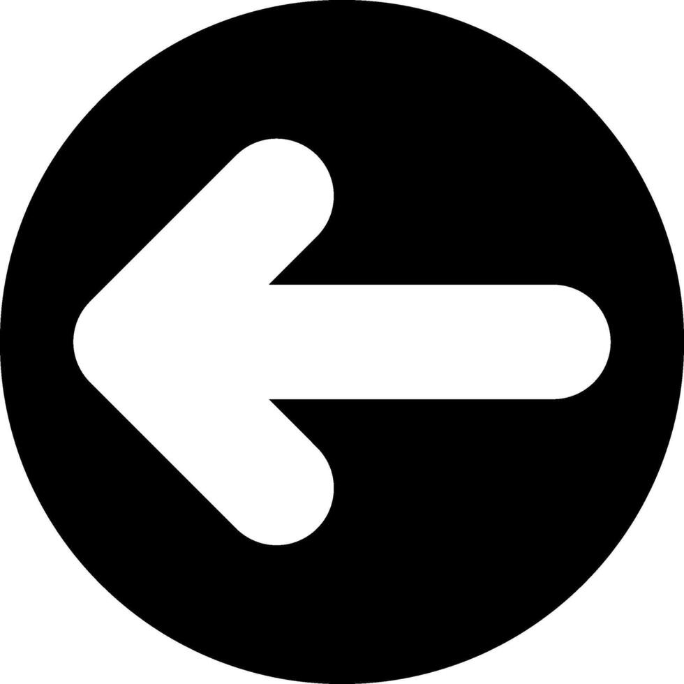 Arrow Circle Left Solid EPS Icon vector