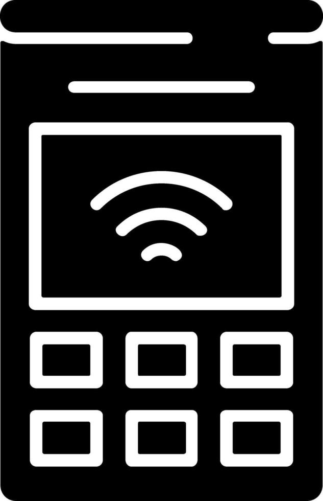 Smart Alarm System Solid EPS Icon vector