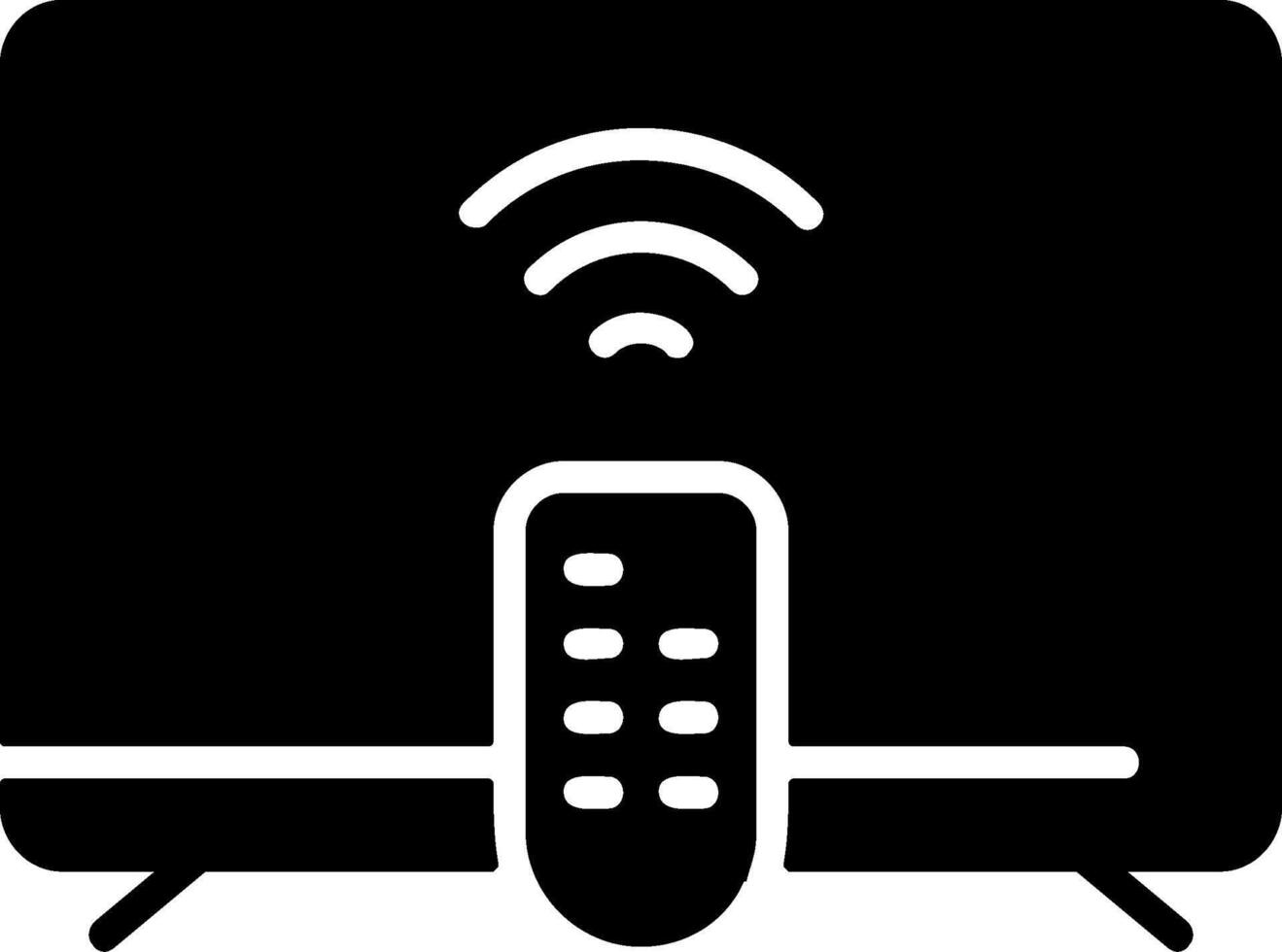 Smart TV Black EPS Icon Design vector