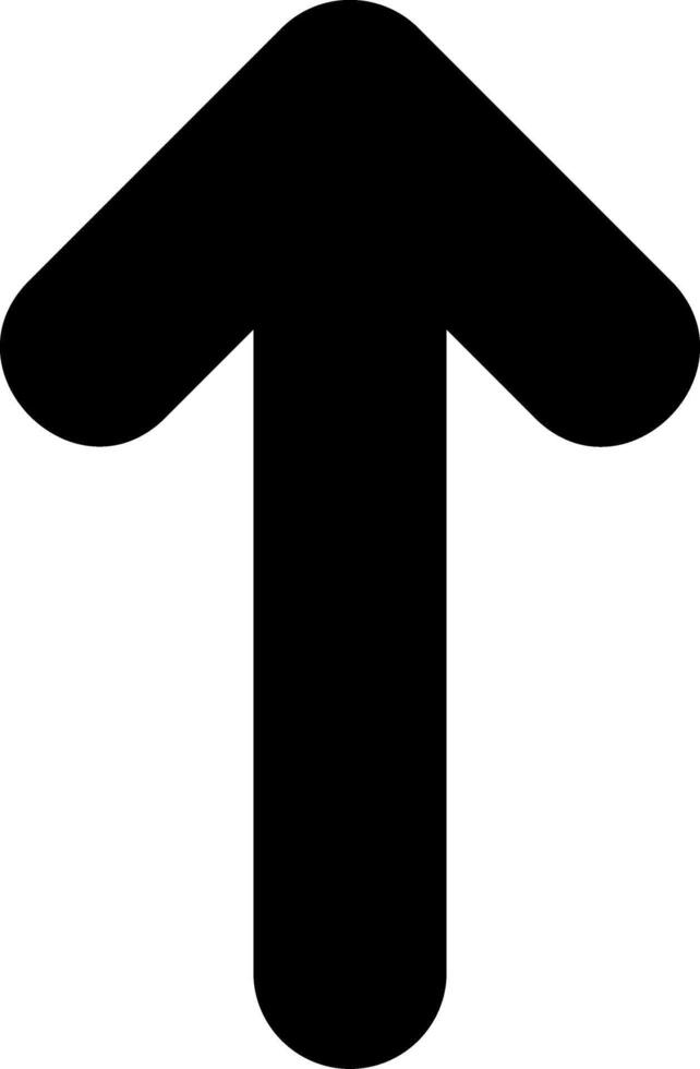 Arrow Long Up Solid EPS Icon vector