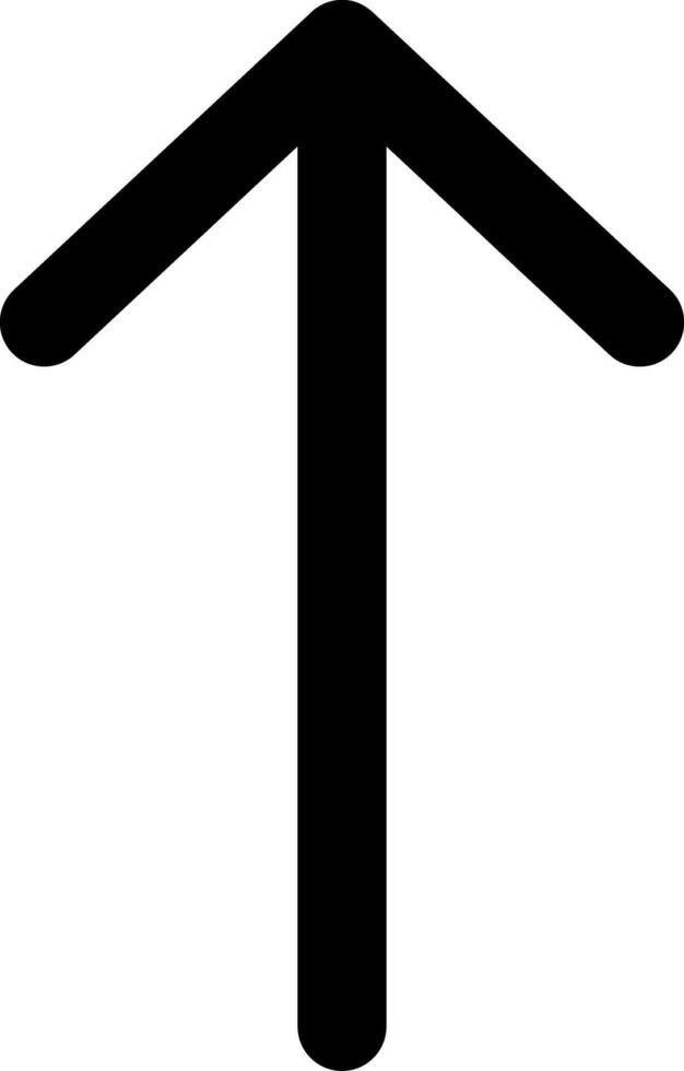 Arrow Thin Up Solid EPS Icon vector