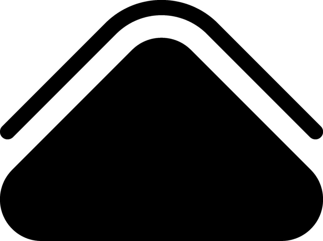 Arrow Solid Up Black EPS Icon Design vector