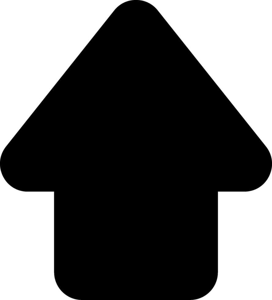 Arrow Solid Up Solid Style Icon vector