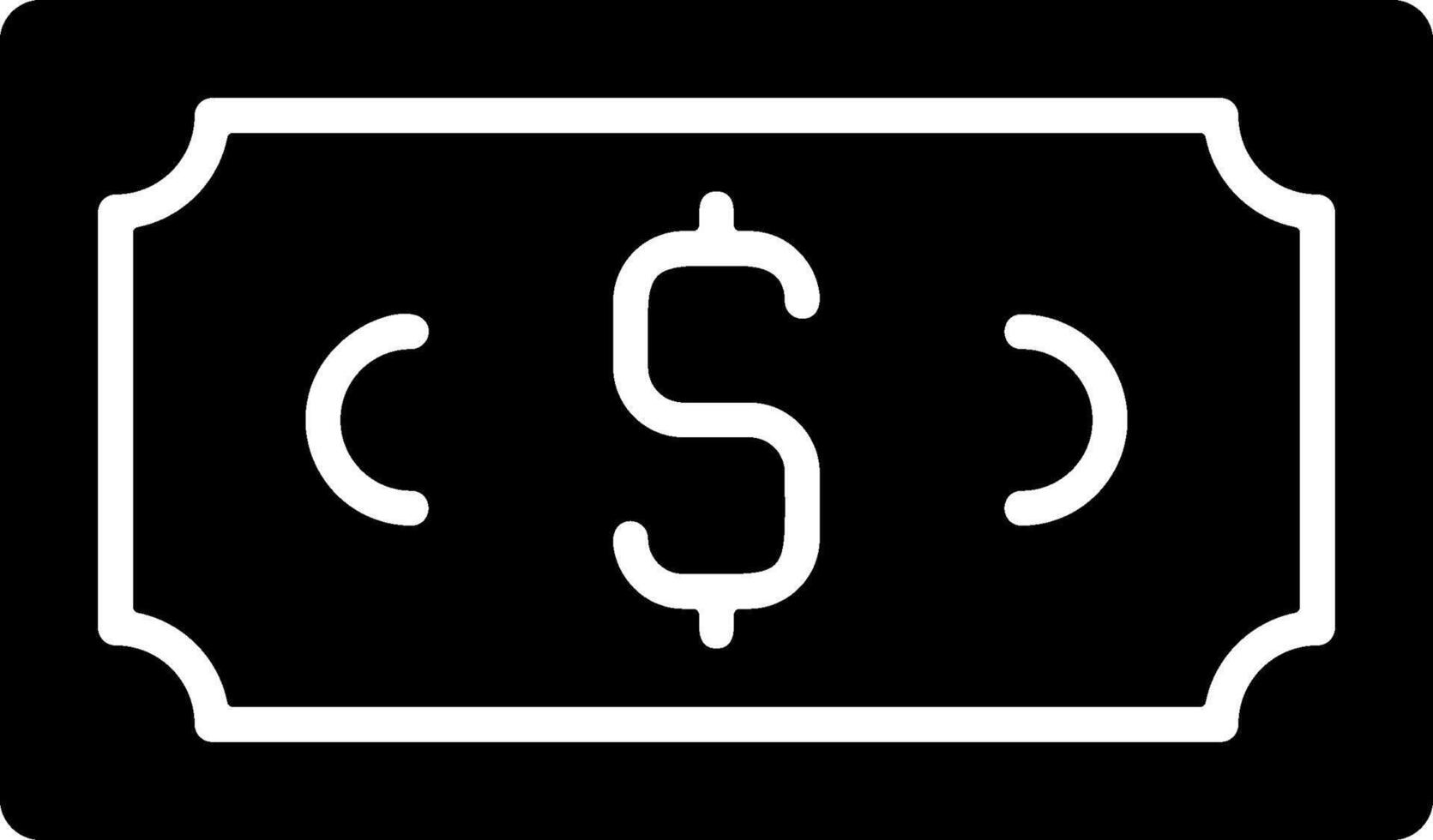 Dollar Bill Solid EPS Icon vector