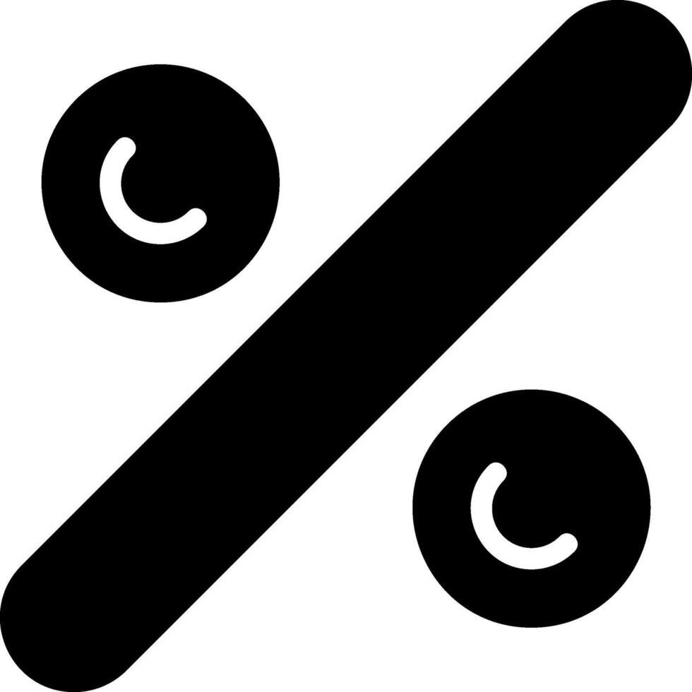 Percentage Sign Solid EPS Icon vector