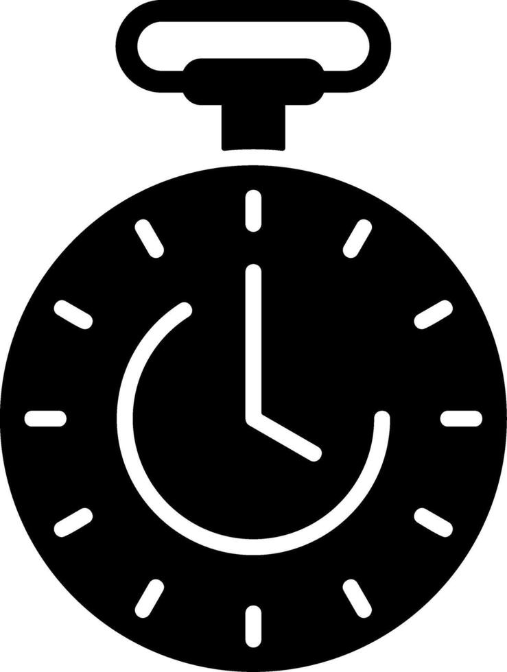 Clock Solid EPS Icon vector