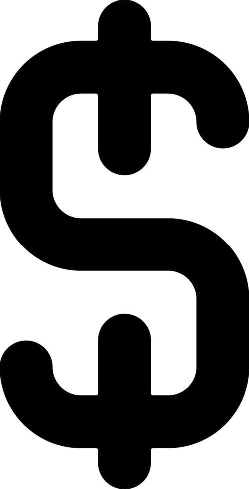 Dollar Sign Solid EPS Icon vector