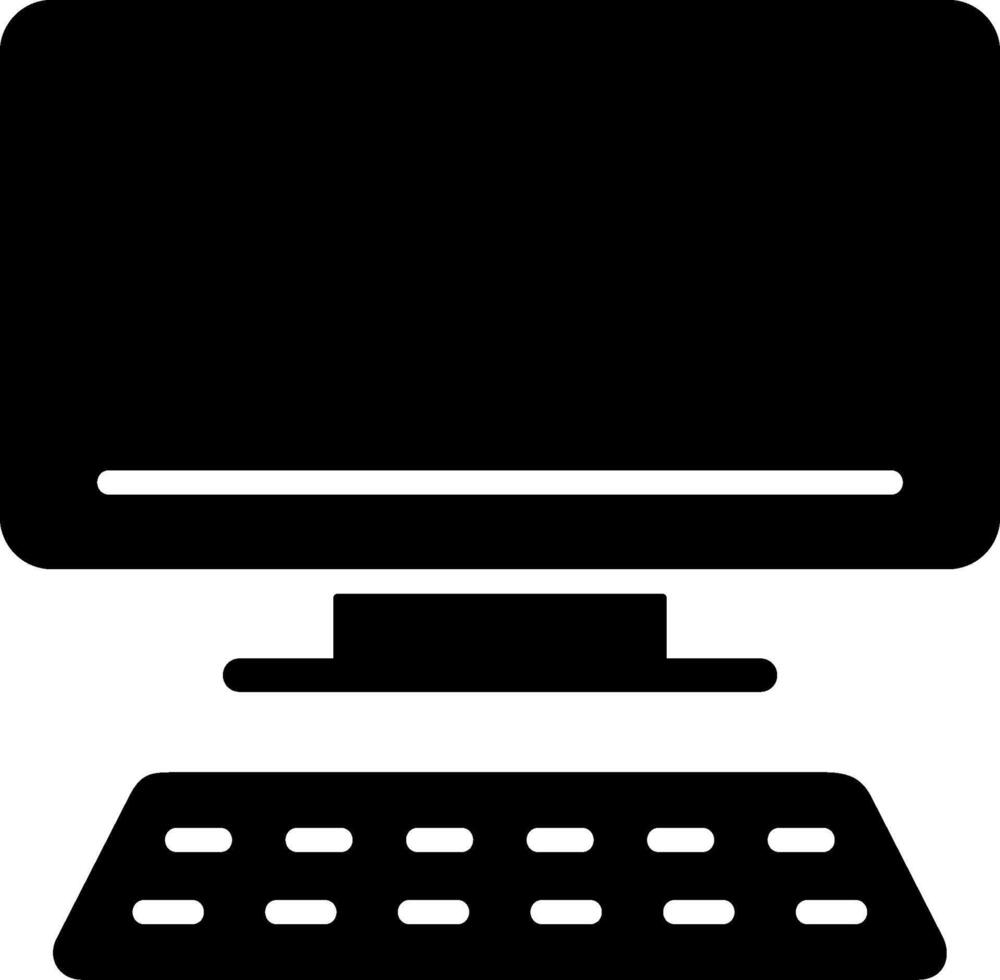 Computer Solid EPS Icon vector