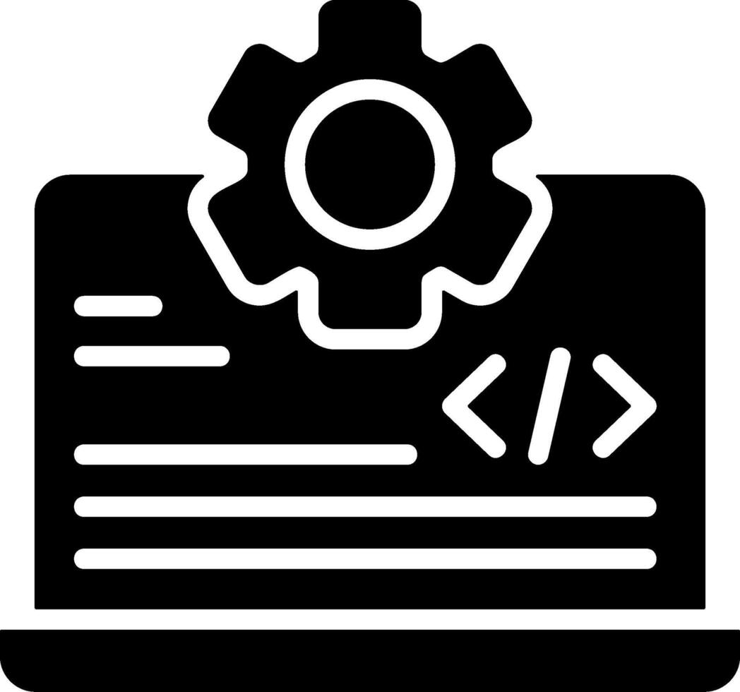 programación sólido eps icono vector