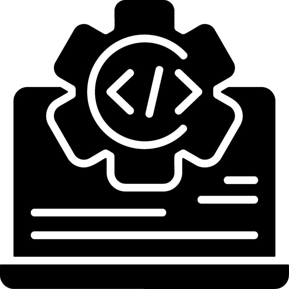 código despliegue sólido eps icono vector