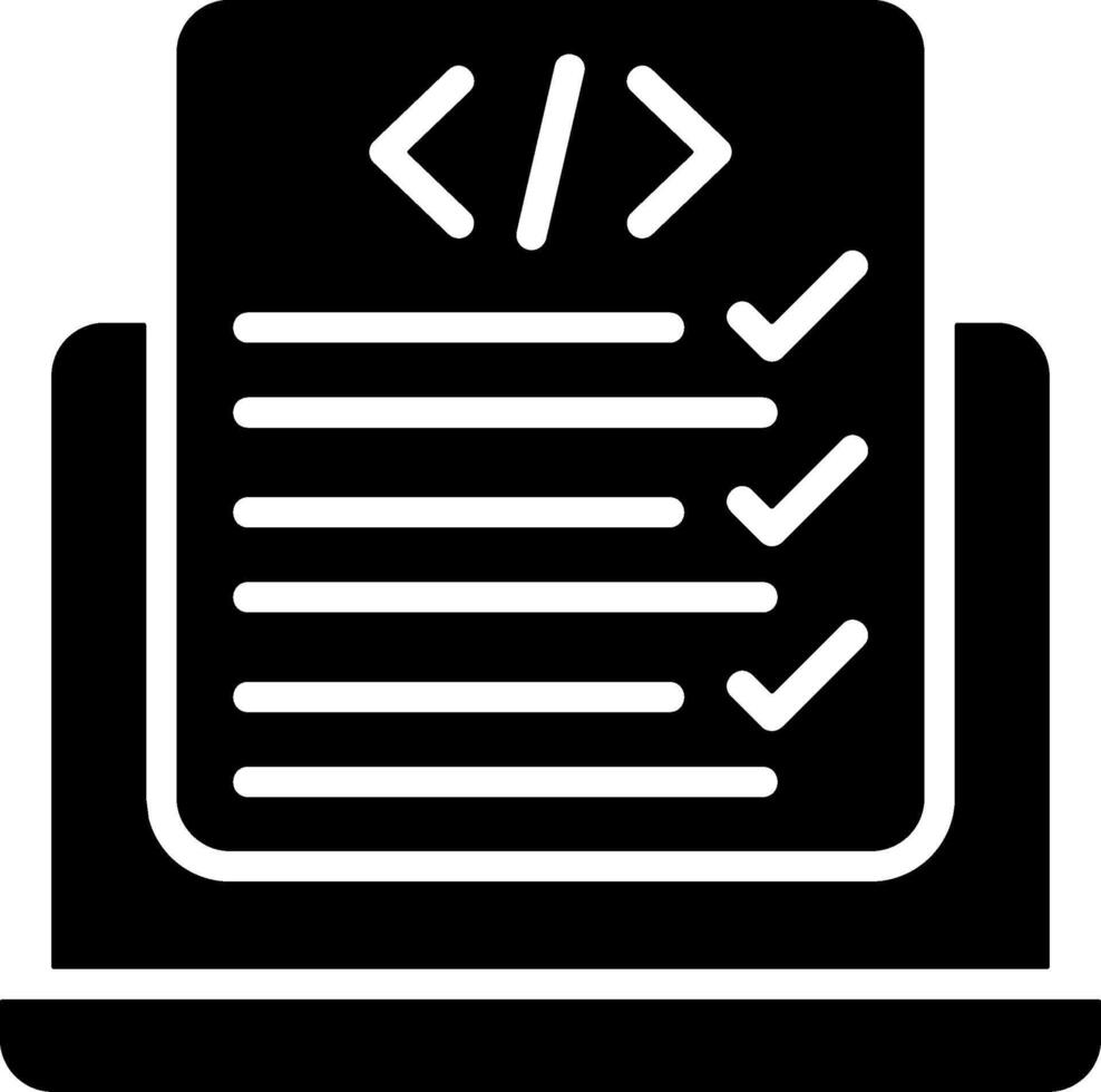 Code Correction Solid EPS Icon vector