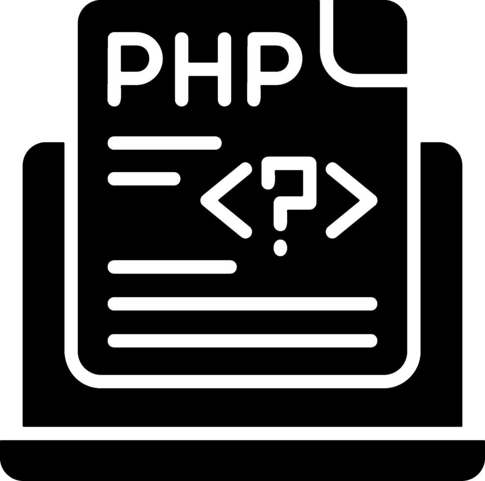 Php File Solid EPS Icon vector