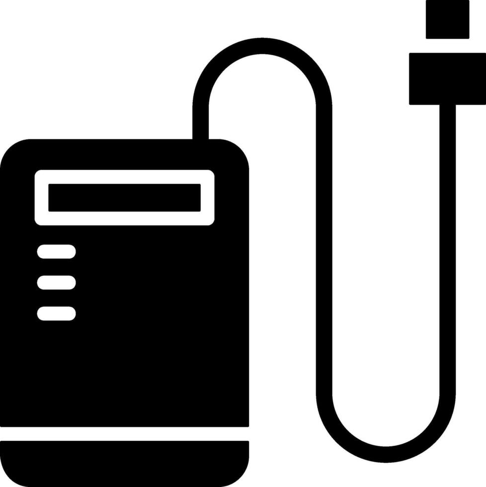 Portable Charger Solid EPS Icon vector