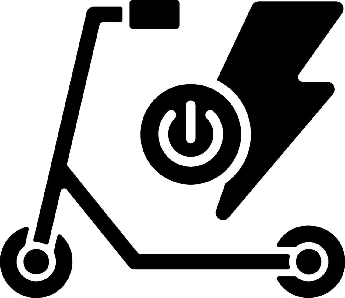 Electric Scooter Solid EPS Icon vector