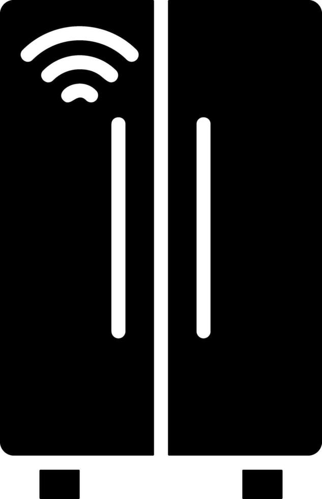 Smart Refrigerator Solid EPS Icon vector