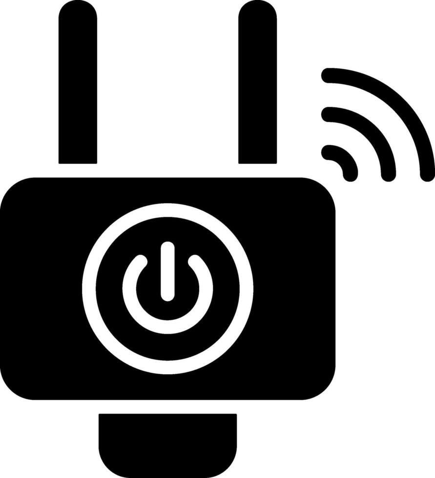 Smart Plug Adapter Solid EPS Icon vector