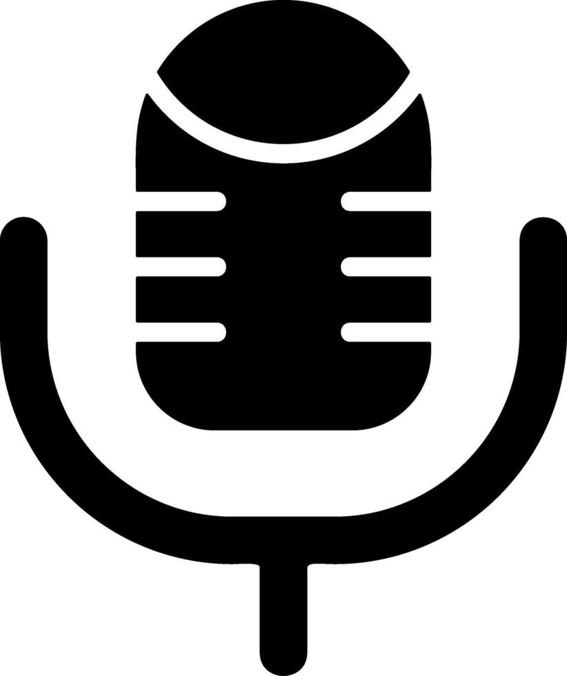 Microphone Black EPS Icon vector