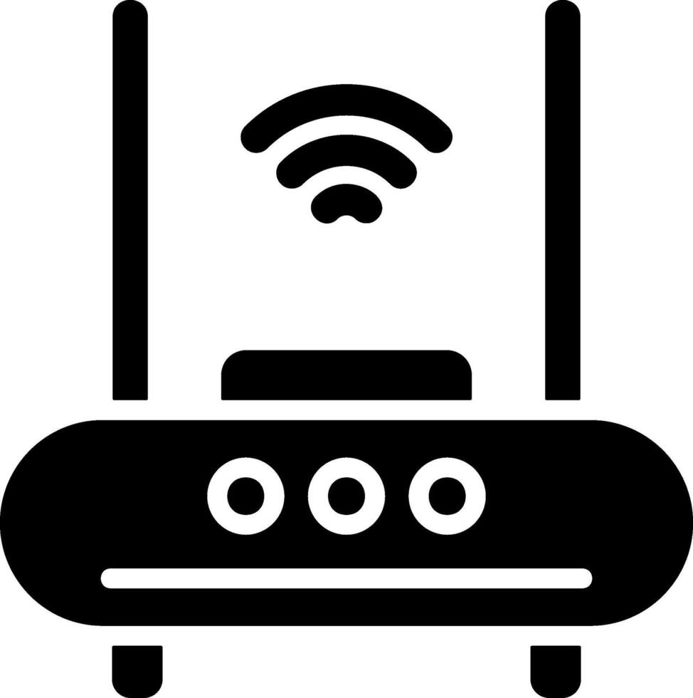 Router Solid EPS Icon vector