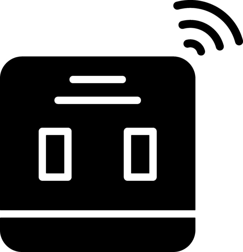 Black Smart Plug Graphic Icon Design vector