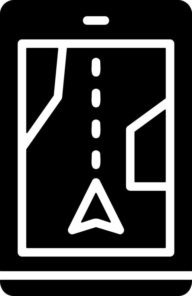 Car Navigation System Solid EPS Icon vector