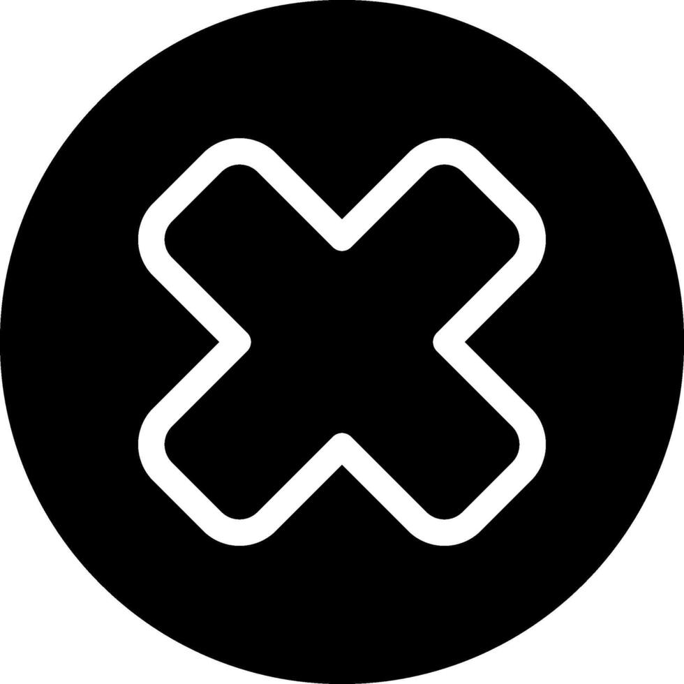 Black Crossmark Graphic Icon Design vector