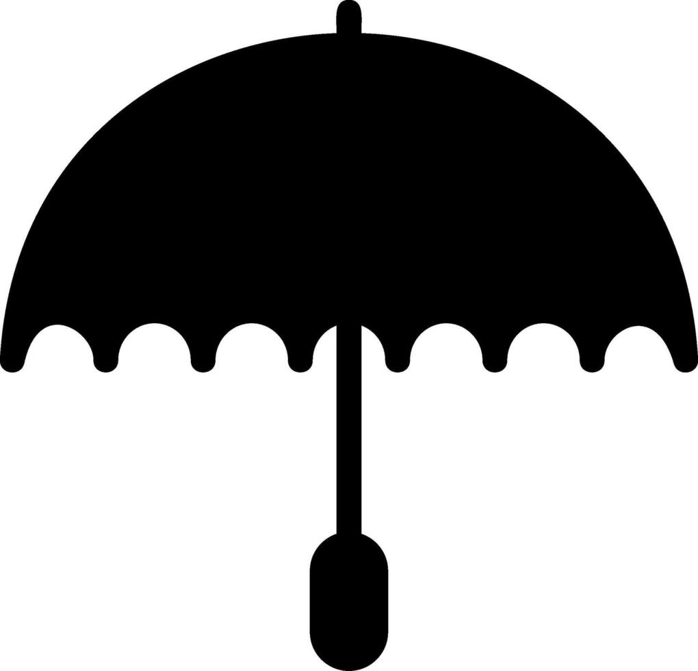 Umbrella Solid Style Icon vector