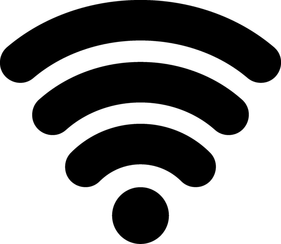 Black Style WIFI Graphic Icon Design vector