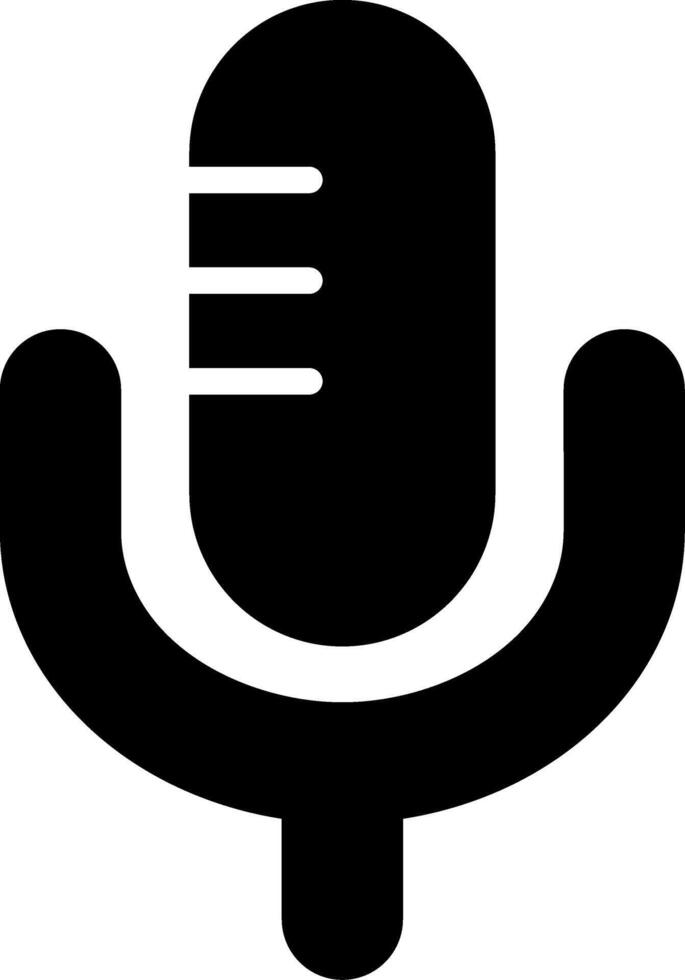 Black Style Microphone Graphic Icon Design vector