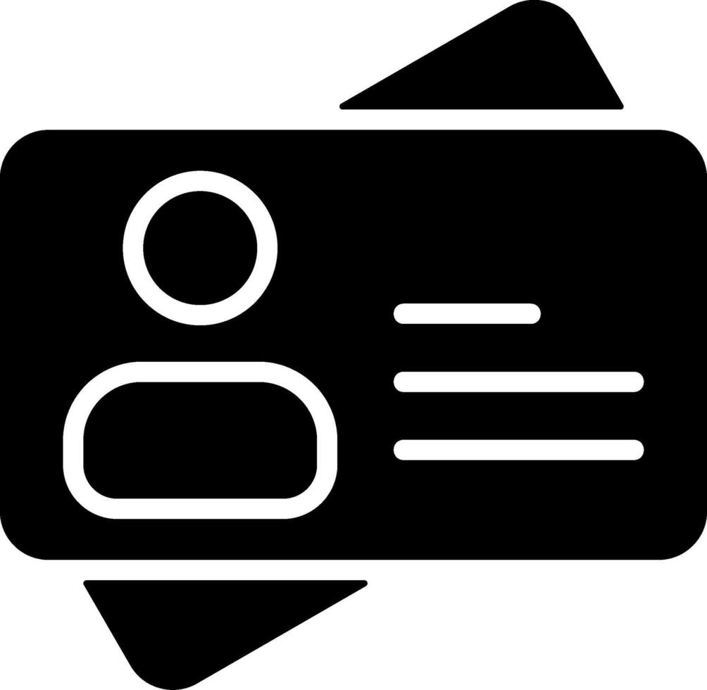 ID Card Solid Style Icon vector