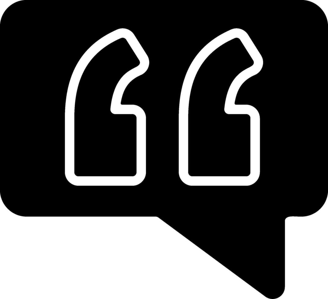 Quote Solid Style Icon vector