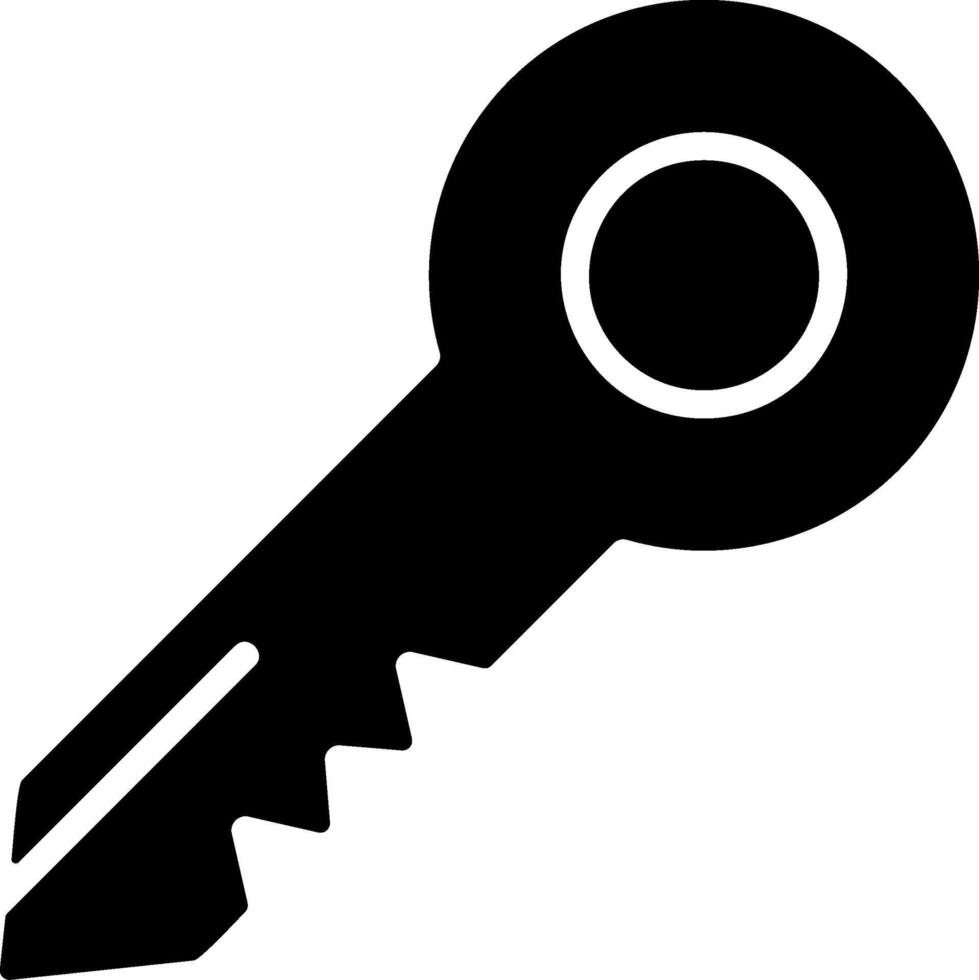Key Solid Style Icon vector