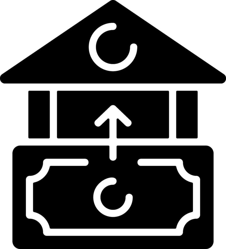 Deposit Solid Style Icon vector