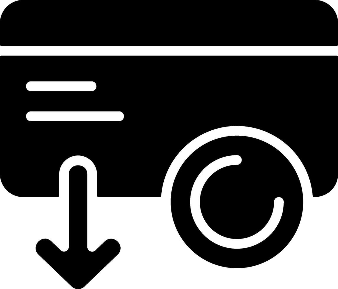 Money with Drawal Solid Style Icon vector