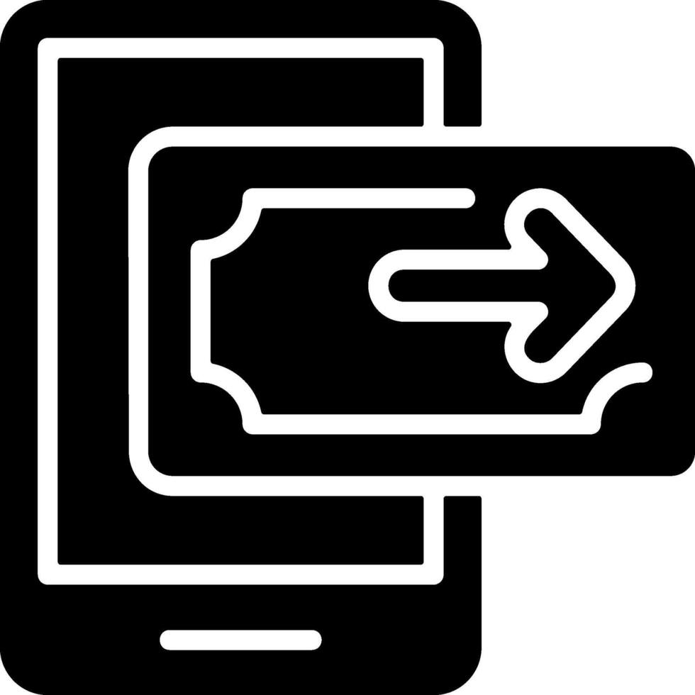 Money Transfer Solid Style Icon vector