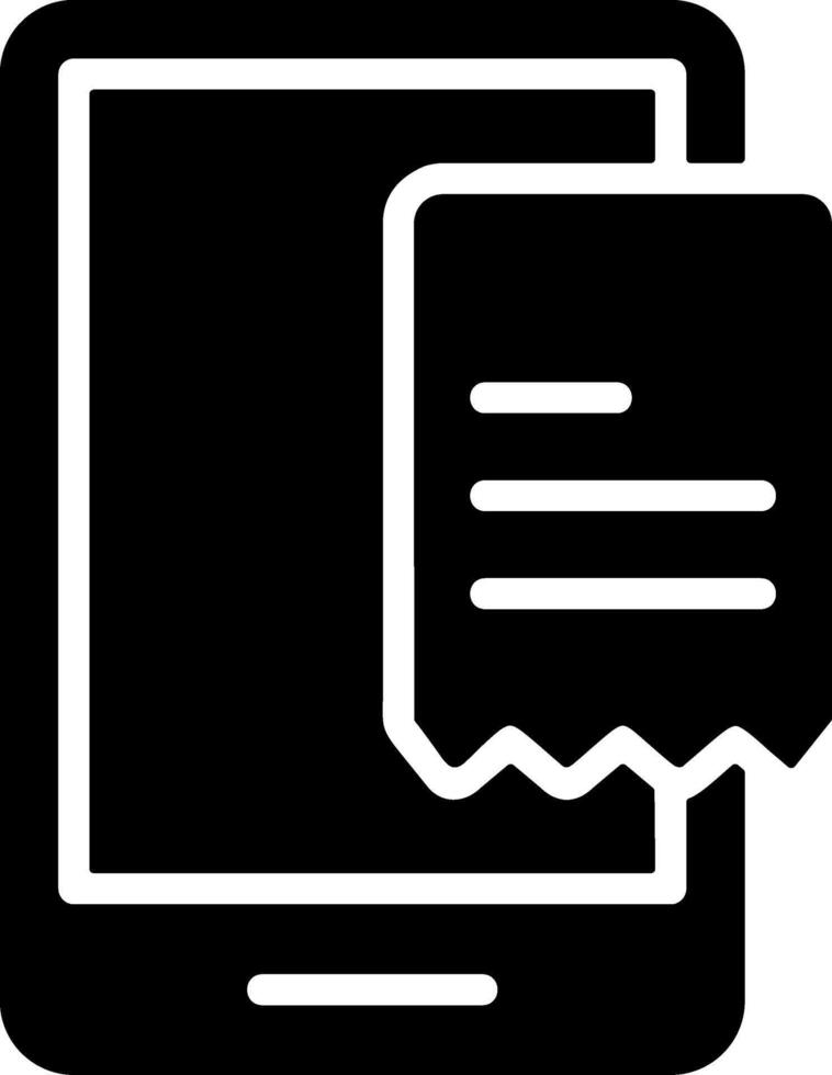 Postpaid Bill Solid Style Icon vector