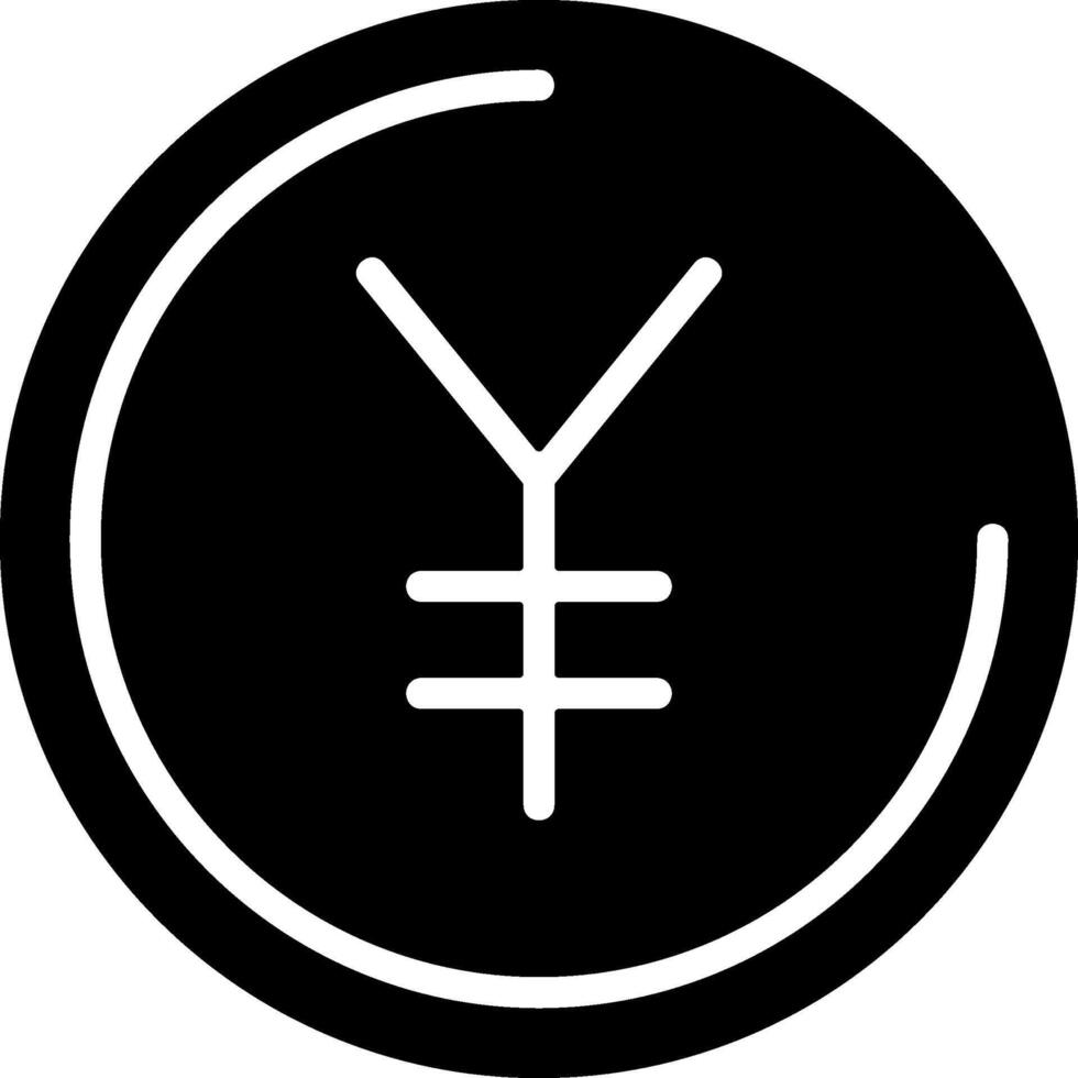 Yen Solid Style Icon vector