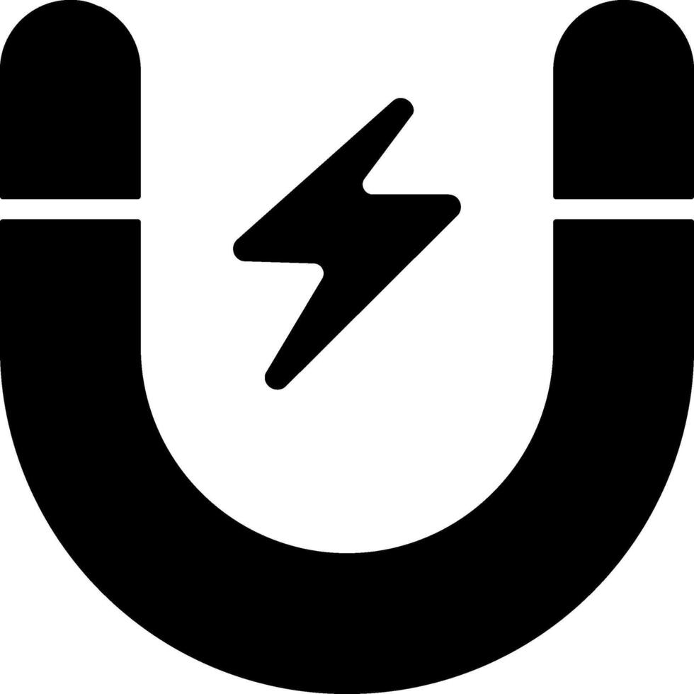 Magnet Solid Style Icon vector