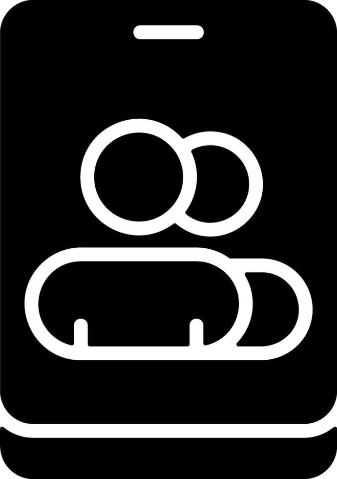 Black Style Contacts Graphic Icon vector
