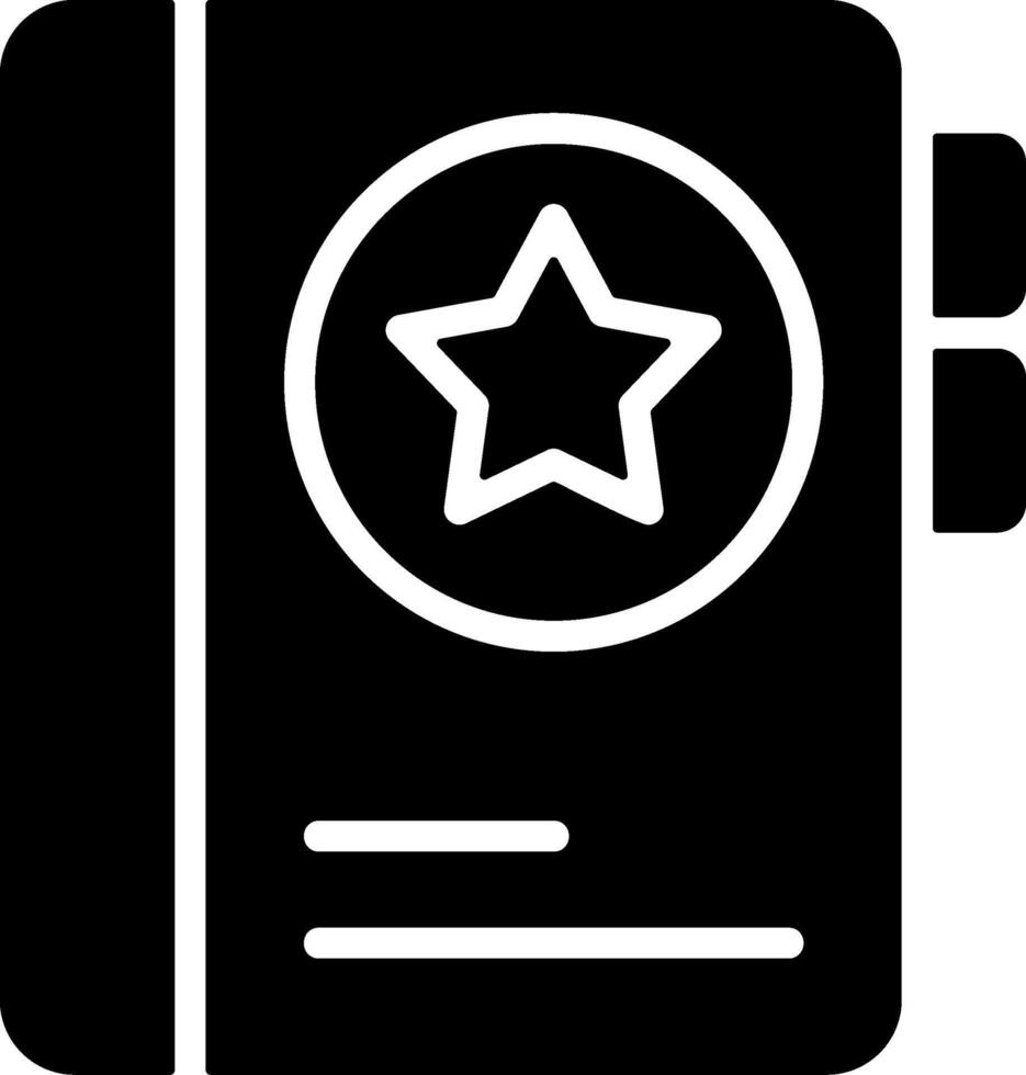 Favorite Contacts Solid Style Icon vector