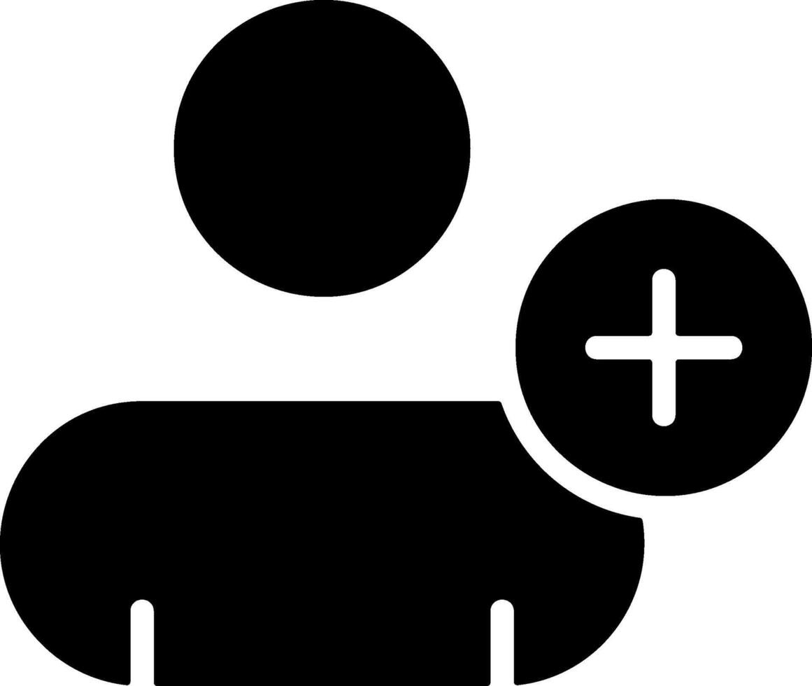 Black Style Add Contact Icon vector