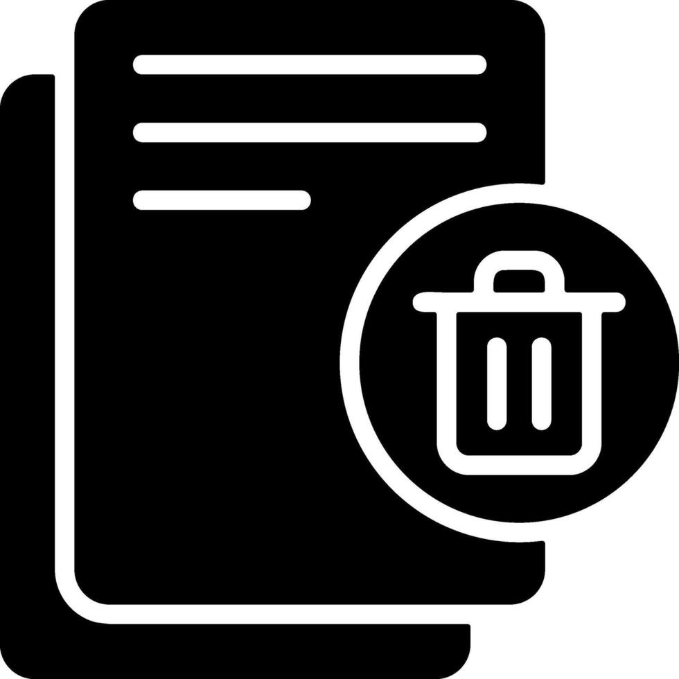 Delete Document Graphic Icon vector