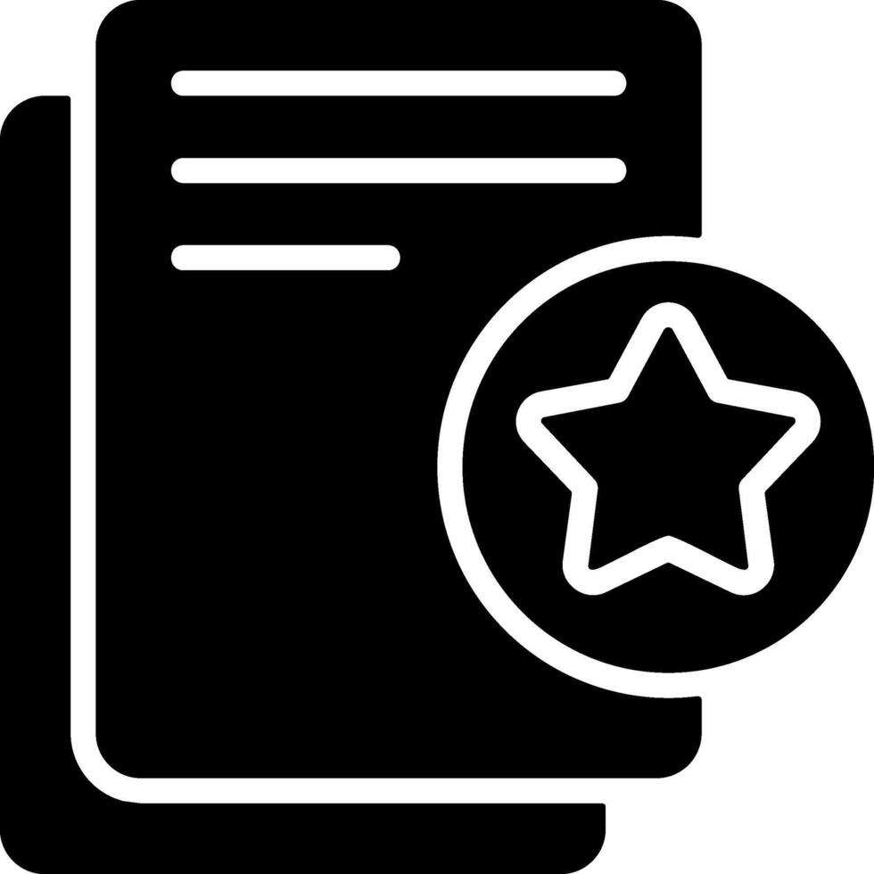 Black Favorite Document Graphic Icon vector