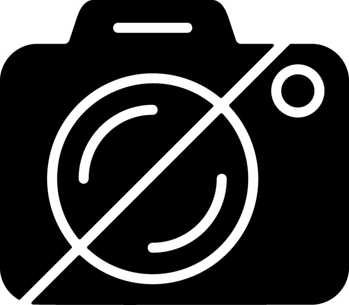 Camera Off Solid Style Icon vector
