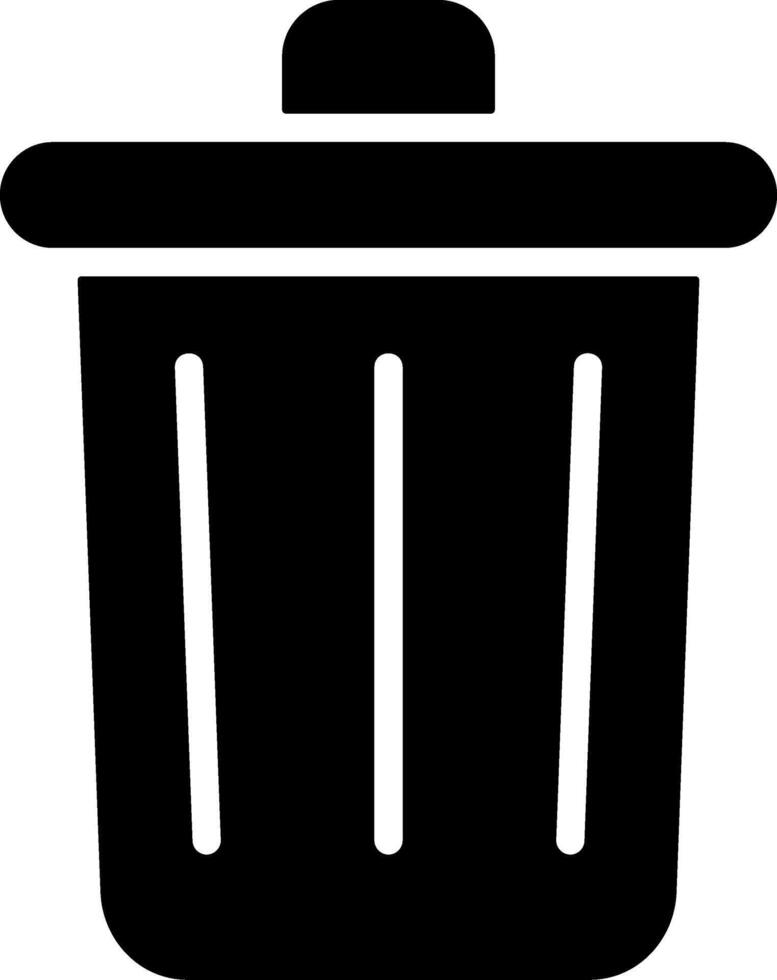 Black Style Trash Graphic Icon vector