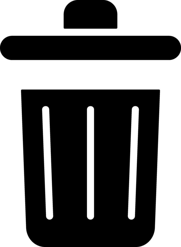 Black Style Trash Icon vector
