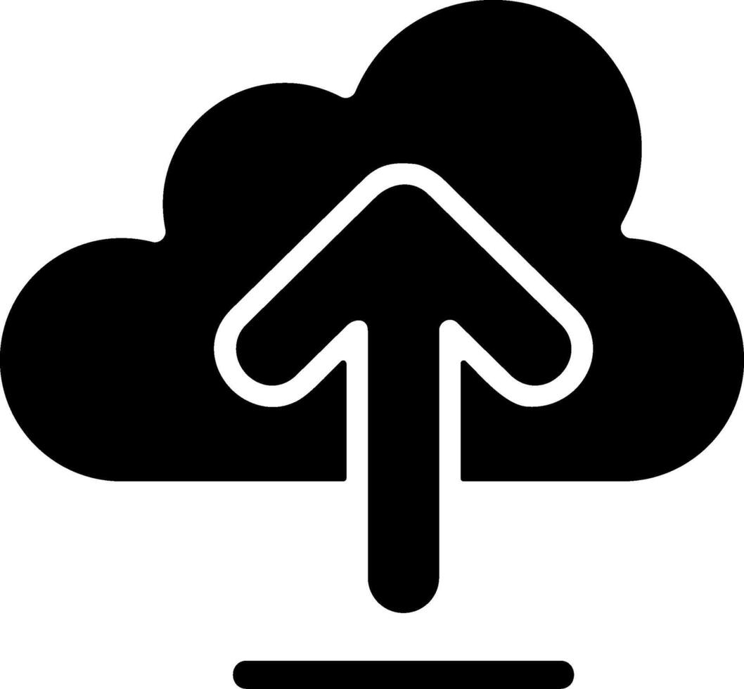 Black Style Upload Graphic Icon Design vector