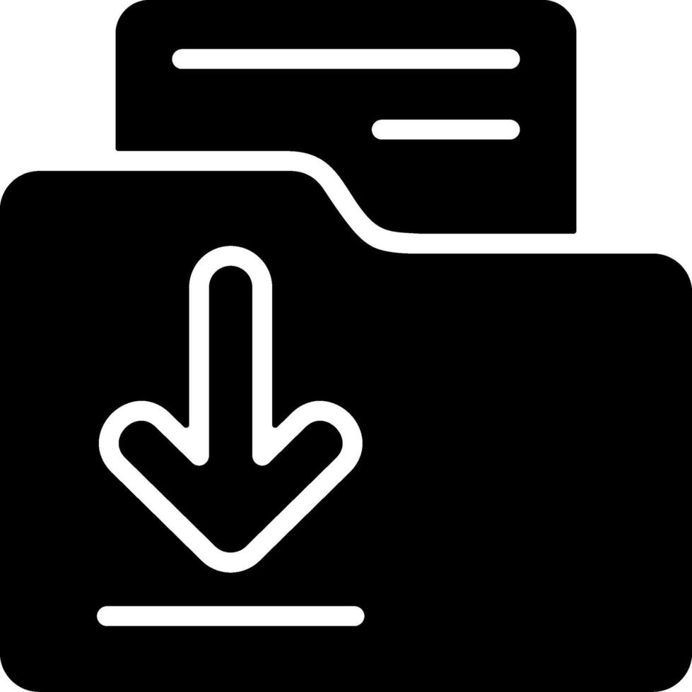 Download Folder Solid Style Icon vector