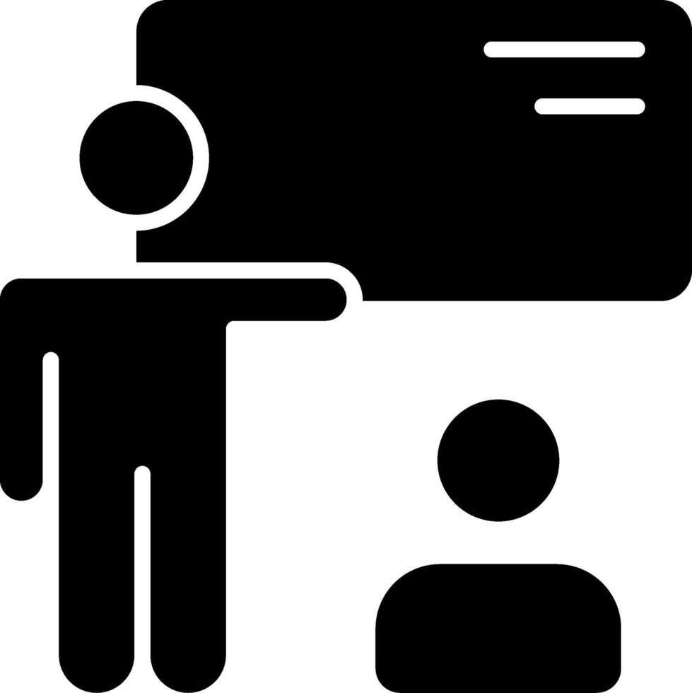 HR Training Solid Style Icon vector