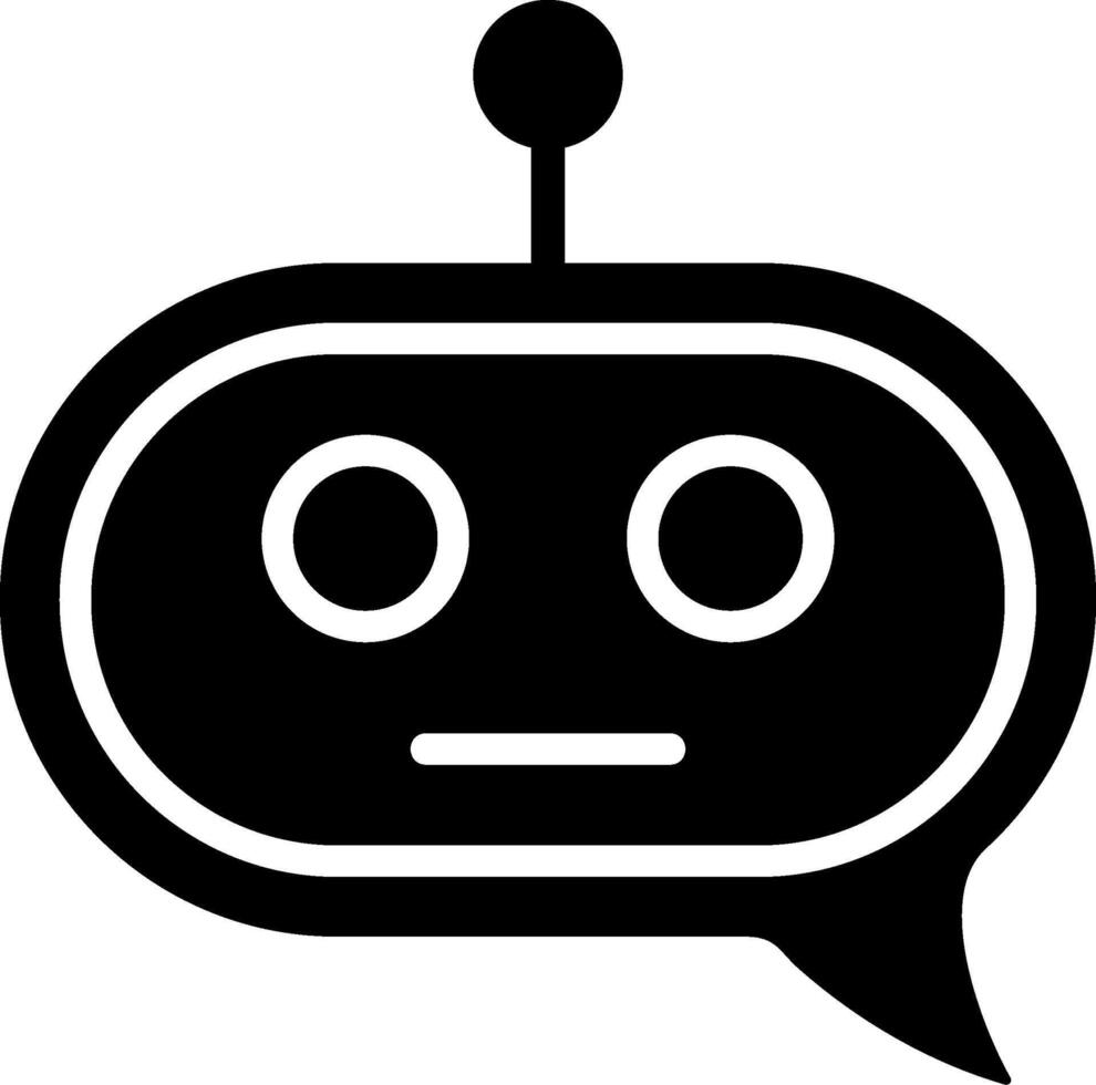 Chatbot Solid Style Icon vector
