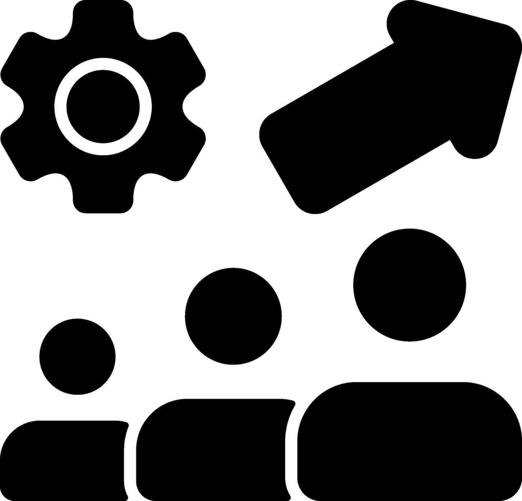 Employee Development Solid Style Icon vector